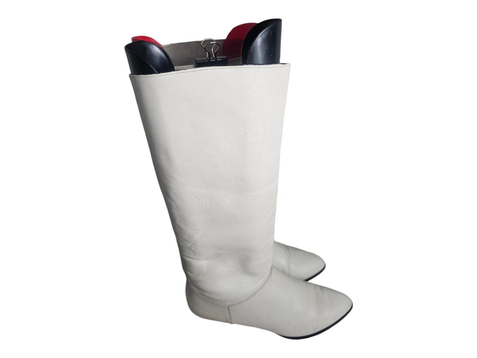 80s Vintage Boots-White Boots-US Women Size 6 B-Genuine Leather-Flat By MIA - Image 7