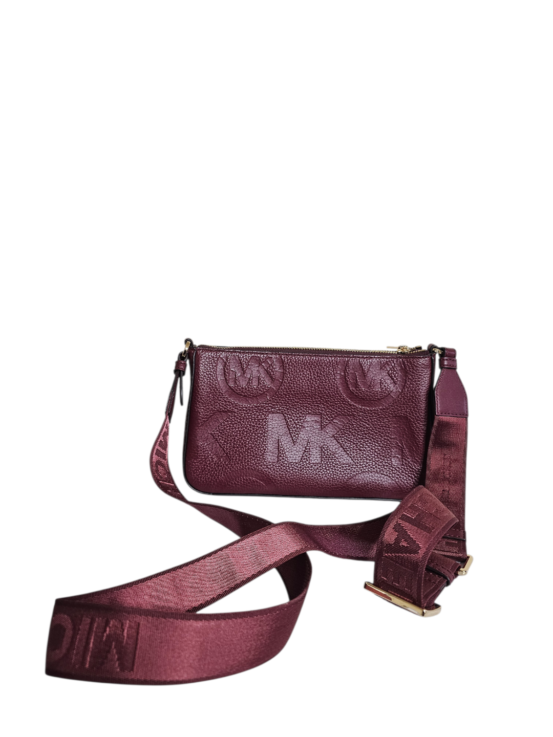 Michael Kors Jet Set Logo Embossed Leather Crossbody Bag With Apple Coin Purse - Image 4