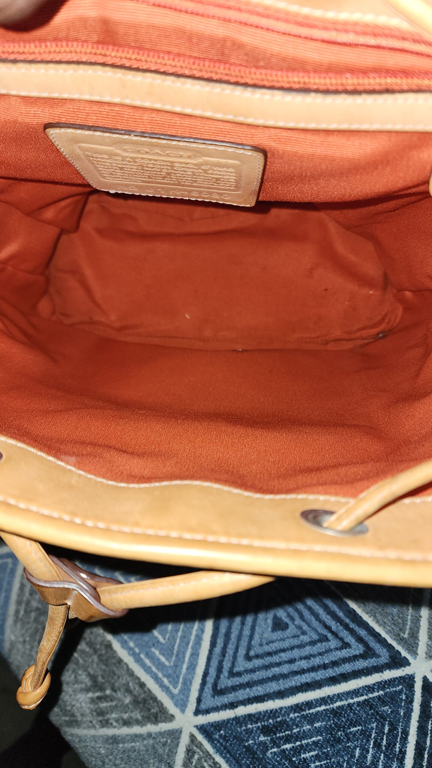 Coach Canvas Khaki and Brown Large Backpack - Image 7