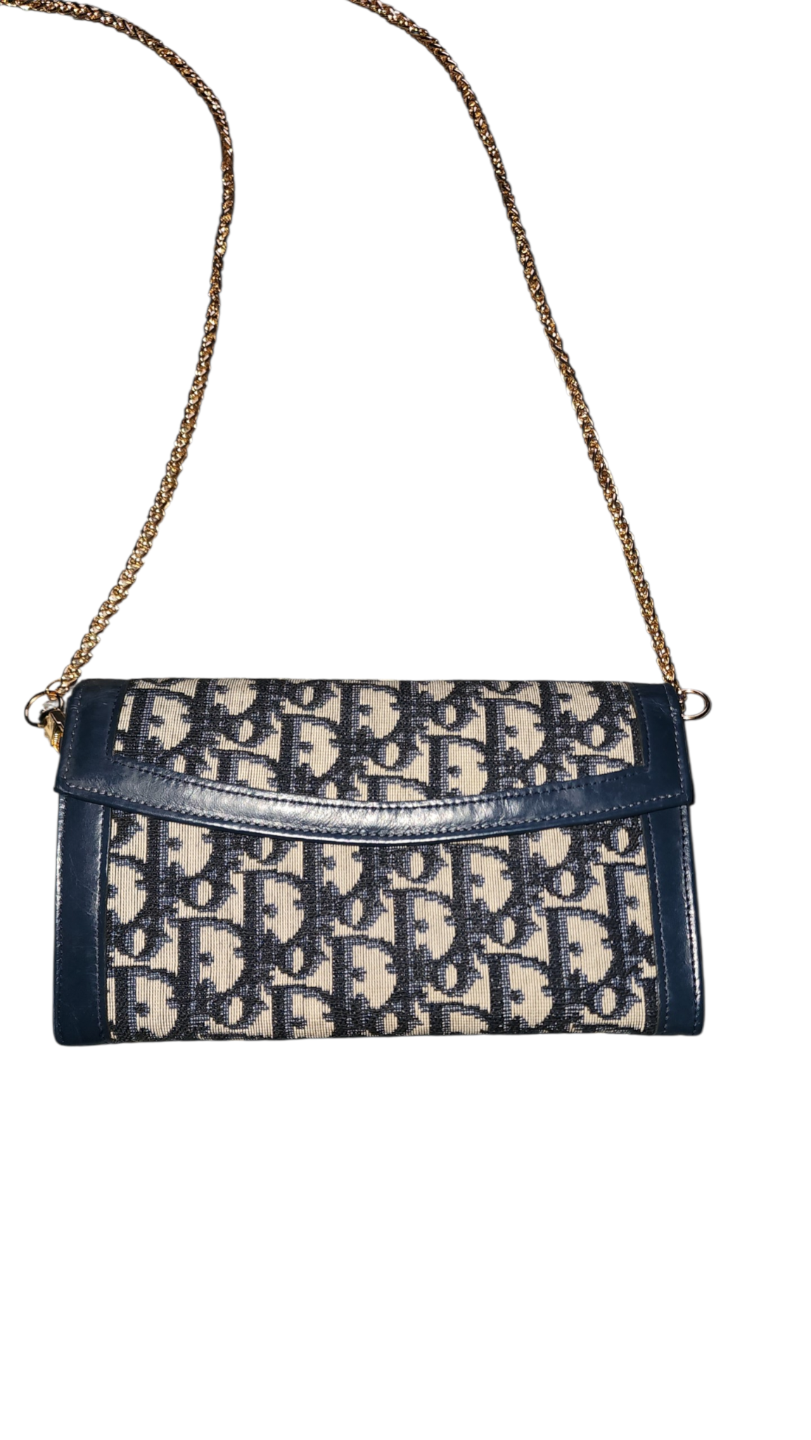 Christian Dior Navy and White Clutch Wallet Purse - Image 5