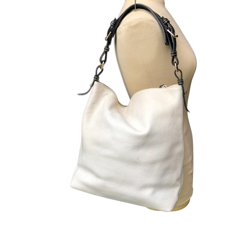 Vintage Dooney & Bourke White Leather XL Tote Bag: 1990s Pebbled Grain - Image 3