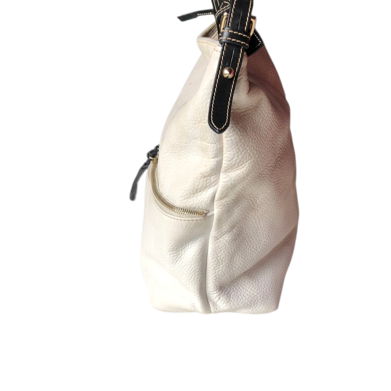 Vintage Dooney & Bourke White Leather XL Tote Bag: 1990s Pebbled Grain - Image 4