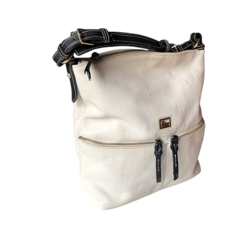 Vintage Dooney & Bourke White Leather XL Tote Bag: 1990s Pebbled Grain - Image 5